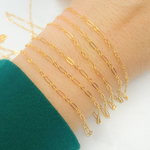 Load image into Gallery viewer, 143FGF. 14k Gold Filled Flat Long and Short Link Chain.