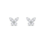 Load image into Gallery viewer, ER421140. 14K Solid Gold Diamond Butterfly Studs