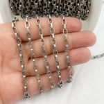Load image into Gallery viewer, 642506OX. Oxidized Sterling Silver Flat Box Chain