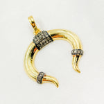 Load image into Gallery viewer, DP184. Diamond Sterling Silver Horn Pendant
