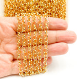 Load image into Gallery viewer, 14K Gold Rolo Link Chain