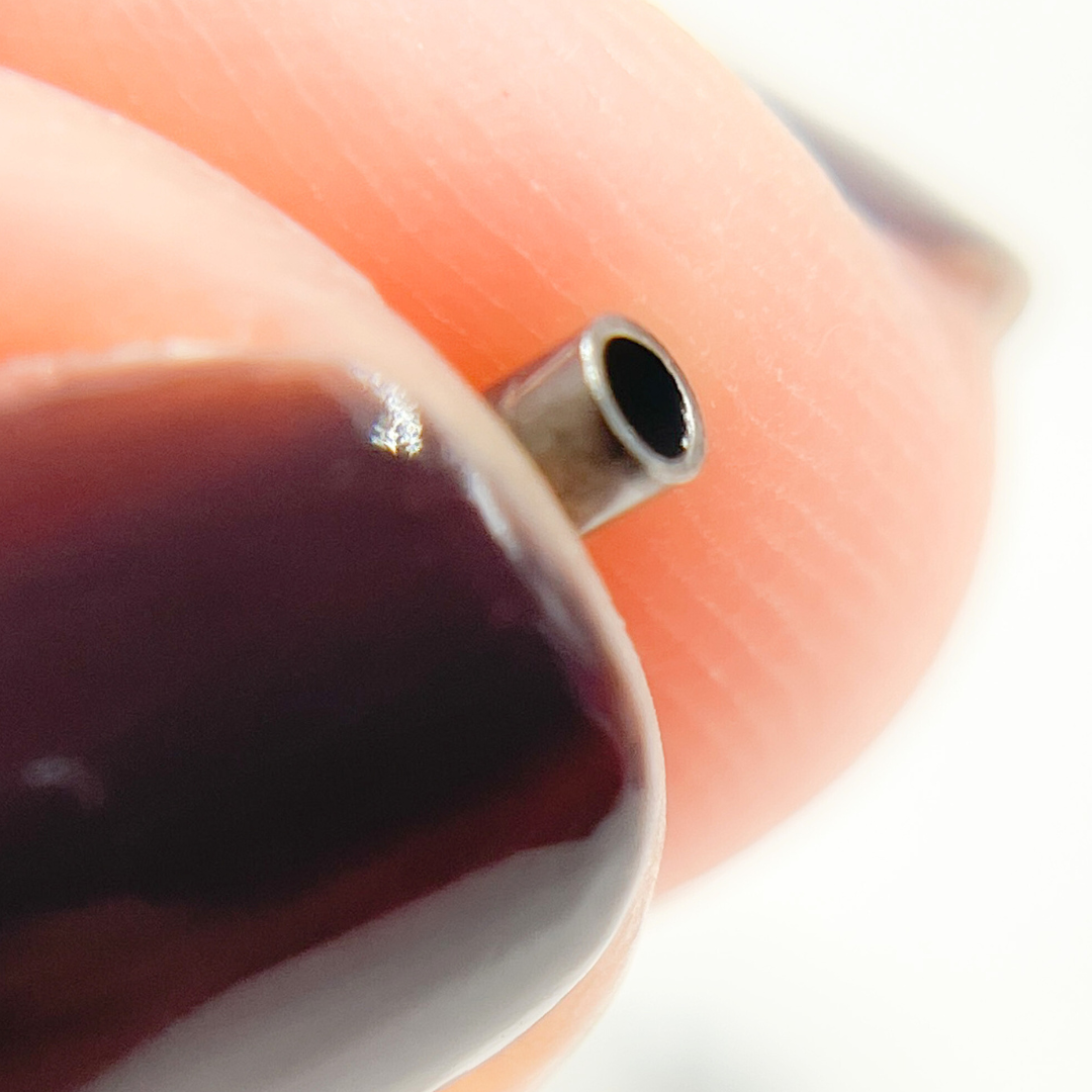 Black Rhodium Sterling Silver Crimp Tube