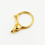 Load image into Gallery viewer, 23MM Gold-plated Sterling Silver Round Trigger Clasp