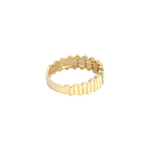 Load image into Gallery viewer, 14K Solid Yellow Gold Diamond Bars Ring.