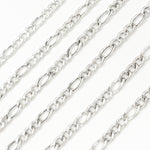 Load image into Gallery viewer, Shop Now Silver Figaro Chains