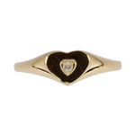 Load image into Gallery viewer, Yellow Gold Diamond Heart Ring
