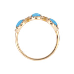 Load image into Gallery viewer, CR97069TQ6X4. 14k Solid Gold Diamond and Turquoise Ring