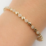 Load image into Gallery viewer, Gold Diamond Stretch Bracelet