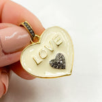Load image into Gallery viewer, Diamond Sterling Silver 'LOVE' Heart Enamel Pendant