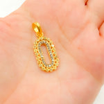 Load image into Gallery viewer, DC551. Diamond Sterling Silver Oval Pendant