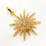 Load image into Gallery viewer, DP280. Diamond Sterling Silver Sun Pendant