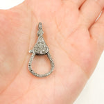 Load image into Gallery viewer, Shop Now Sterling Silver Pear Shape Clasps