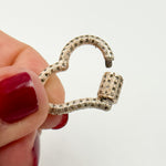 Load image into Gallery viewer, Sterling Silver Heart Carabiner Clasp