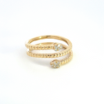 Load image into Gallery viewer, 14k Solid Yellow Gold Diamond Ring.