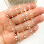 Load image into Gallery viewer, Sterling Silver Flat Hammered Oval Link Chains