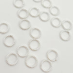 Load image into Gallery viewer, Buy 6MM 20.5Gauge White Twisted Close Jump Ring