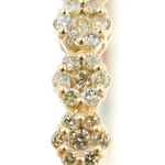 Load image into Gallery viewer, KG90. 14K Solid Gold Diamond Flower Shape Bangle