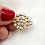 Load image into Gallery viewer, DC503. Sterling Silver Round Connector with Gemstone