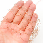 Load image into Gallery viewer, Rose Gold Plated Silver Diamond Cut Long and Short Link Chain