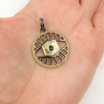 Load image into Gallery viewer, Buy Now Sterling Silver Round Fancy Pendant with Gemstone