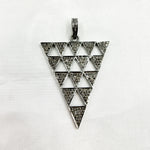 Load image into Gallery viewer, DP521. Diamond Sterling Silver Triangle Pendant