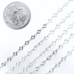 Load image into Gallery viewer, Hammered Diamond Shape Link Chain