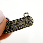 Load image into Gallery viewer, DC958. Diamond Sterling Silver Oval Pendant with Gemstone