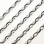 Load image into Gallery viewer, 697OX. Oxidized Sterling Silver Marquise Shape Link Chain