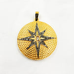 Load image into Gallery viewer, DP364. Diamond Sterling Silver Round Star Pendant