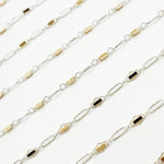 Load image into Gallery viewer, XM/901B/SP. 14K Sterling Silver and gold-filled fancy twisted oval link chain