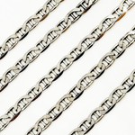 Load image into Gallery viewer, Y78OX. Oxidized 925 Sterling Silver Flat Marina Chain