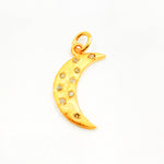 Load image into Gallery viewer, DC949. Diamond Sterling Silver Moon Pendant