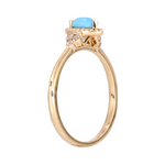 Load image into Gallery viewer, Buy 14K Solid Gold Diamond and Turquoise Marquise Ring