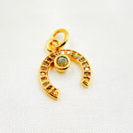 Load image into Gallery viewer, Buy Diamond Sterling Silver Horseshoe Charm with Gemstone