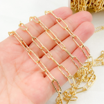 Load image into Gallery viewer, Gold Plated 925 Sterling Silver Paperclip Link Chain.