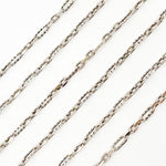 Load image into Gallery viewer, Oxidized Sterling Silver Hammered Long and Short Oval Link Chain