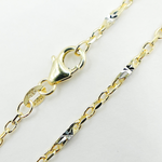Load image into Gallery viewer, 14K Solid Gold Cable with Diamond Cut Bar Chain