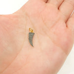 Load image into Gallery viewer, DC355. Diamond Sterling Silver Horn Charm