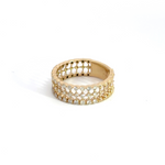 Load image into Gallery viewer, 14k Solid Gold Diamond Band Ring.