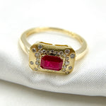 Load image into Gallery viewer, 14K Solid Gold Diamond and Gemstone Ring.