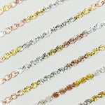 Load image into Gallery viewer, Z120GSR. White Silver, Gold Plated, and Rose Gold Plated Silver Diamond Cut Marina Chain