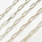 Load image into Gallery viewer, Silver Matt Flat Paperclip Chain