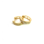 Load image into Gallery viewer, EHF56969Y. 14k Solid Gold Diamond Hoops
