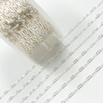 Load image into Gallery viewer, Sterling Silver Flat Paperclip Chain