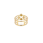 Load image into Gallery viewer, 14k Solid Gold Diamond Arrows, Heart and Rhomb Ring.