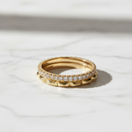 Load image into Gallery viewer, RAE02564. 14K Solid Gold Diamond Band Ring