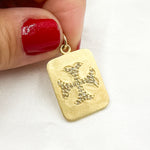 Load image into Gallery viewer, Buy Now Diamond Sterling Silver Rectangle Cross Pendant