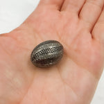 Load image into Gallery viewer, DC1004. Diamond & Sterling Silver Oval Bead