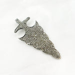 Load image into Gallery viewer, DP121. Diamond Sterling Silver Black Rhodium Arrow Head Pendant