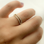 Load image into Gallery viewer, 14K Solid Gold Diamond Ring.